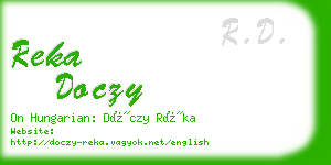 reka doczy business card